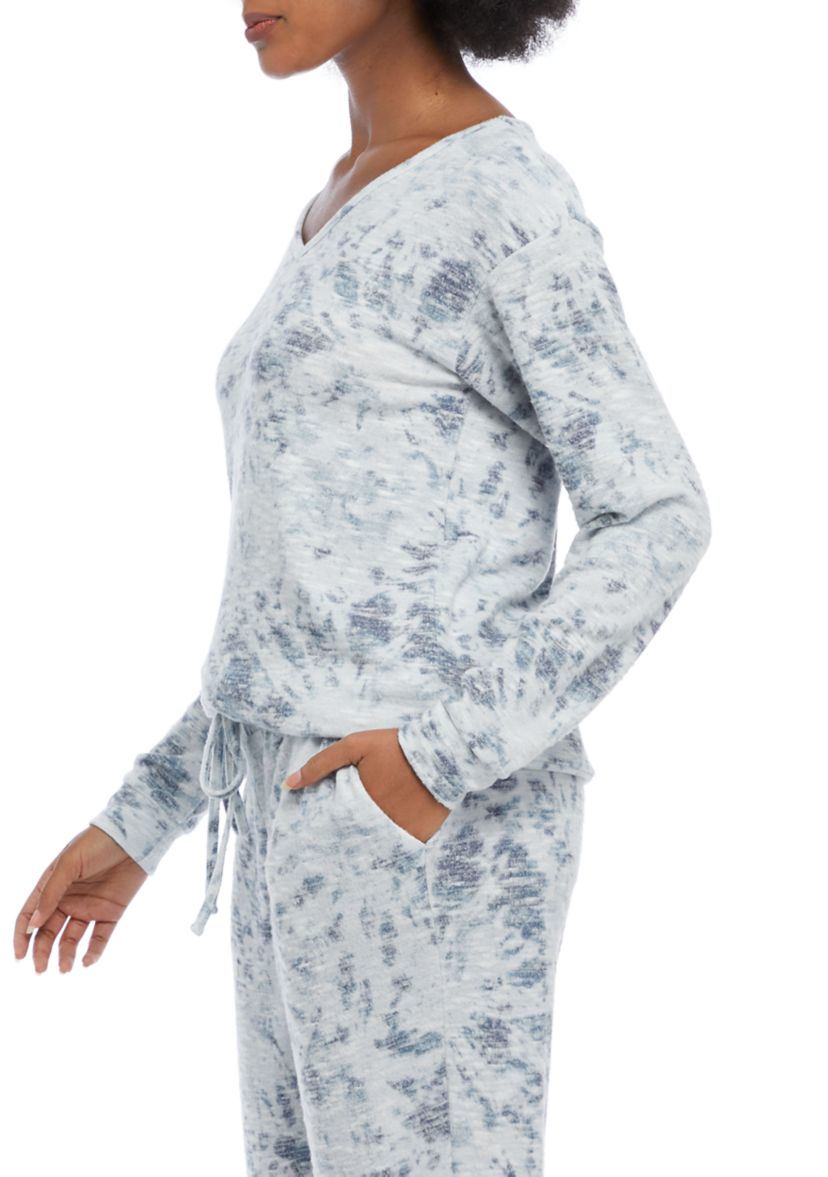 Slub Hacci Print Pajama Top
