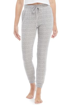 womens waffle knit joggers