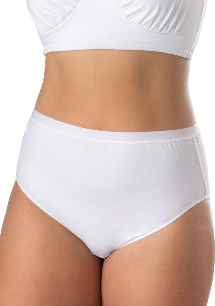 Plus Size High Cut Cotton Brief