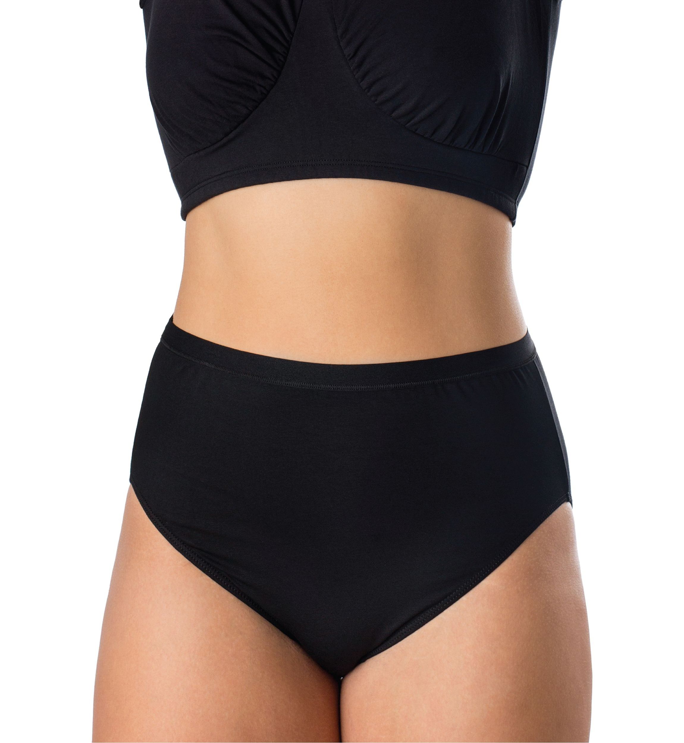 Plus Size Microfiber High Cut Brief