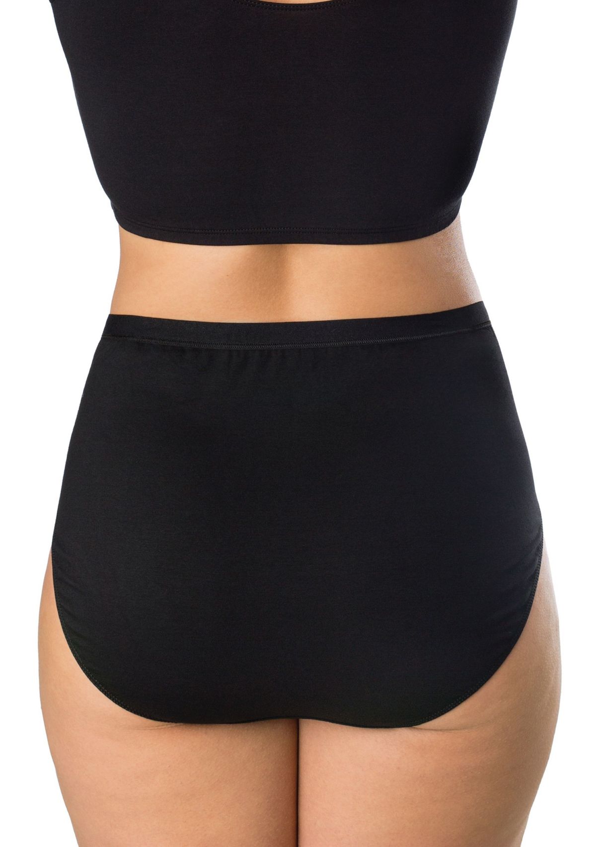 Plus Size Microfiber High Cut Brief