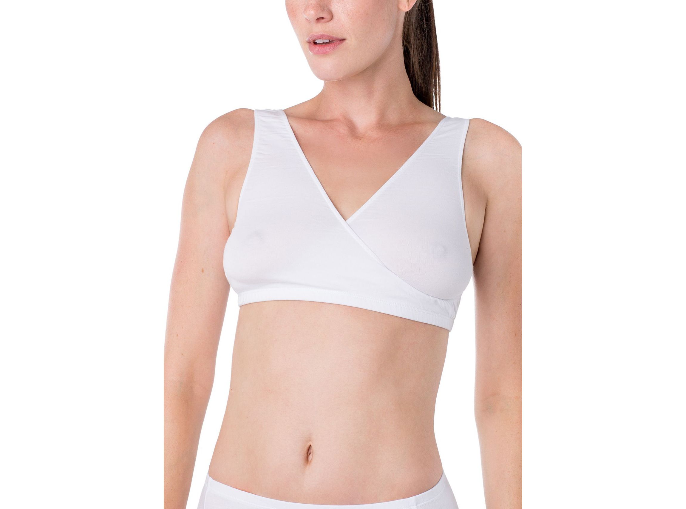 Essentials Soft Cotton Crossover Bra