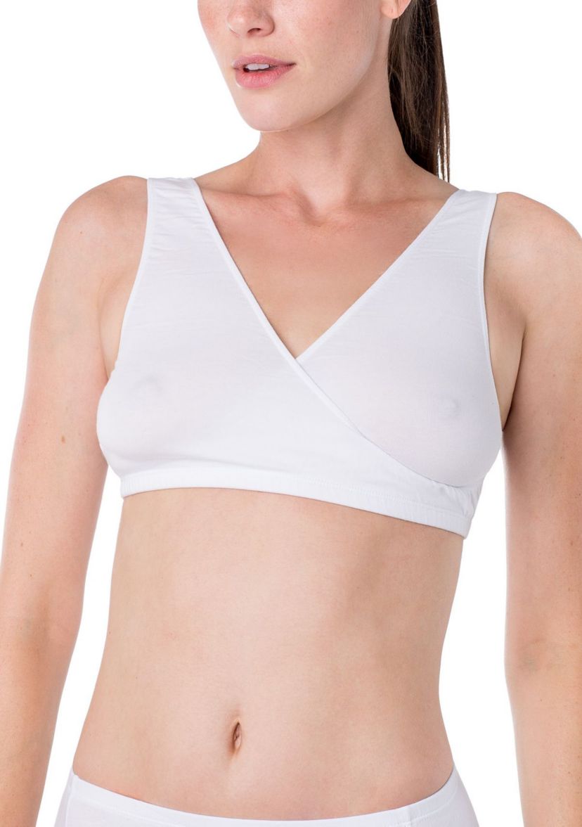 Essentials Soft Cotton Crossover Bra