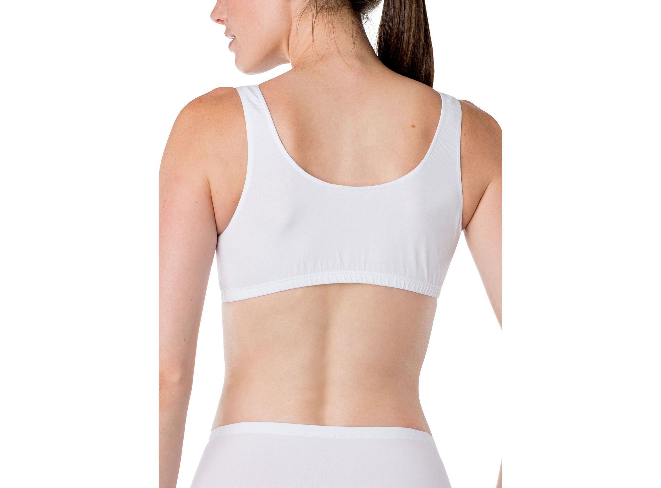 Essentials Soft Cotton Crossover Bra