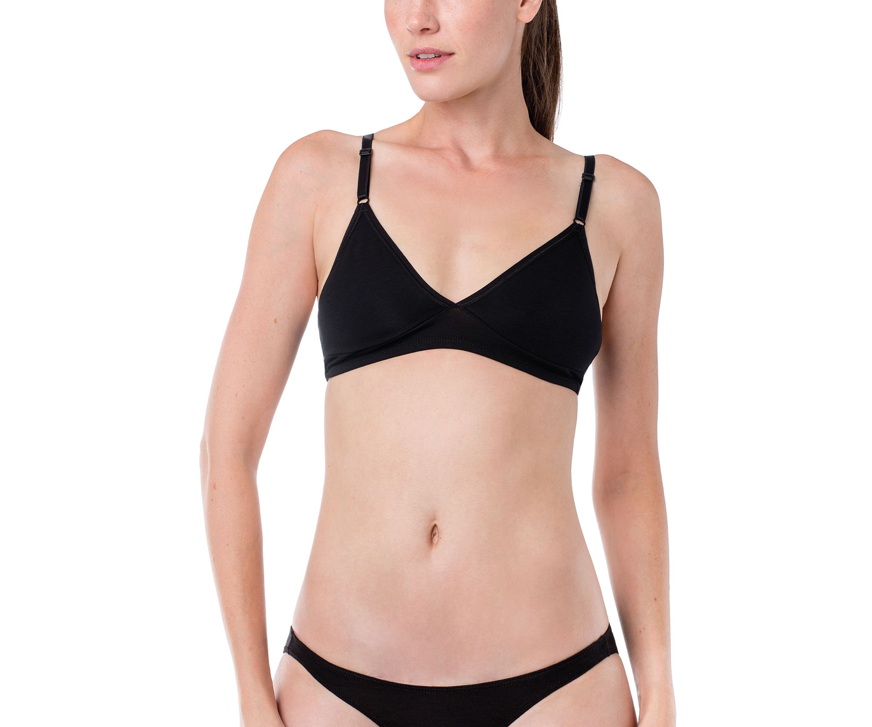 Essentials Triangle Wirefree Cotton Bralette
