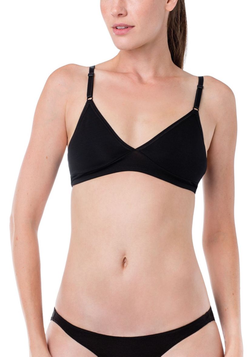 Essentials Triangle Wirefree Cotton Bralette