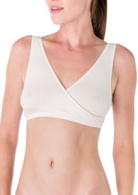 Elita Womens Bamboo Crossover Bra Ivory 34
