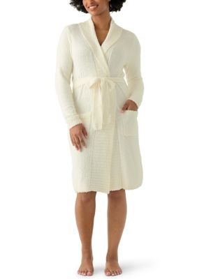 OLIVE + OAK Women's Knee Length Teddy Robe, XL