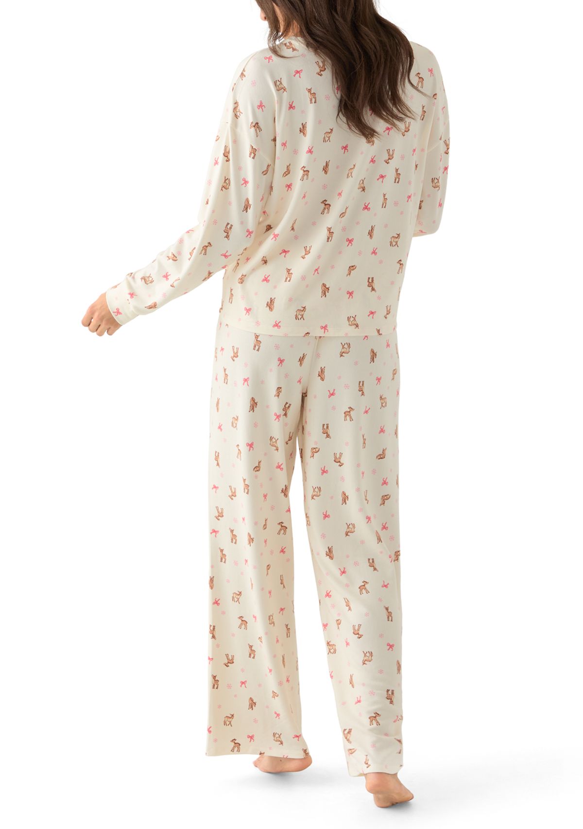 Womens Cozy Brushed Pajama Set
