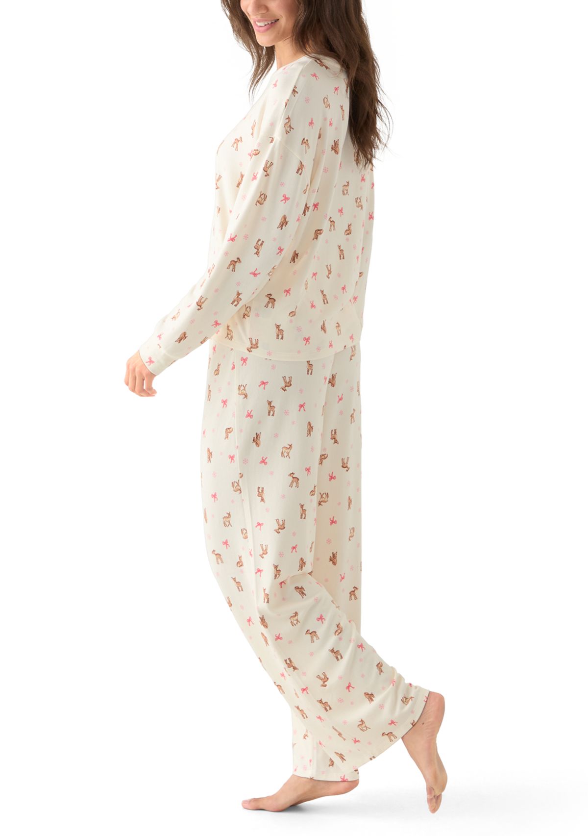 Womens Cozy Brushed Pajama Set