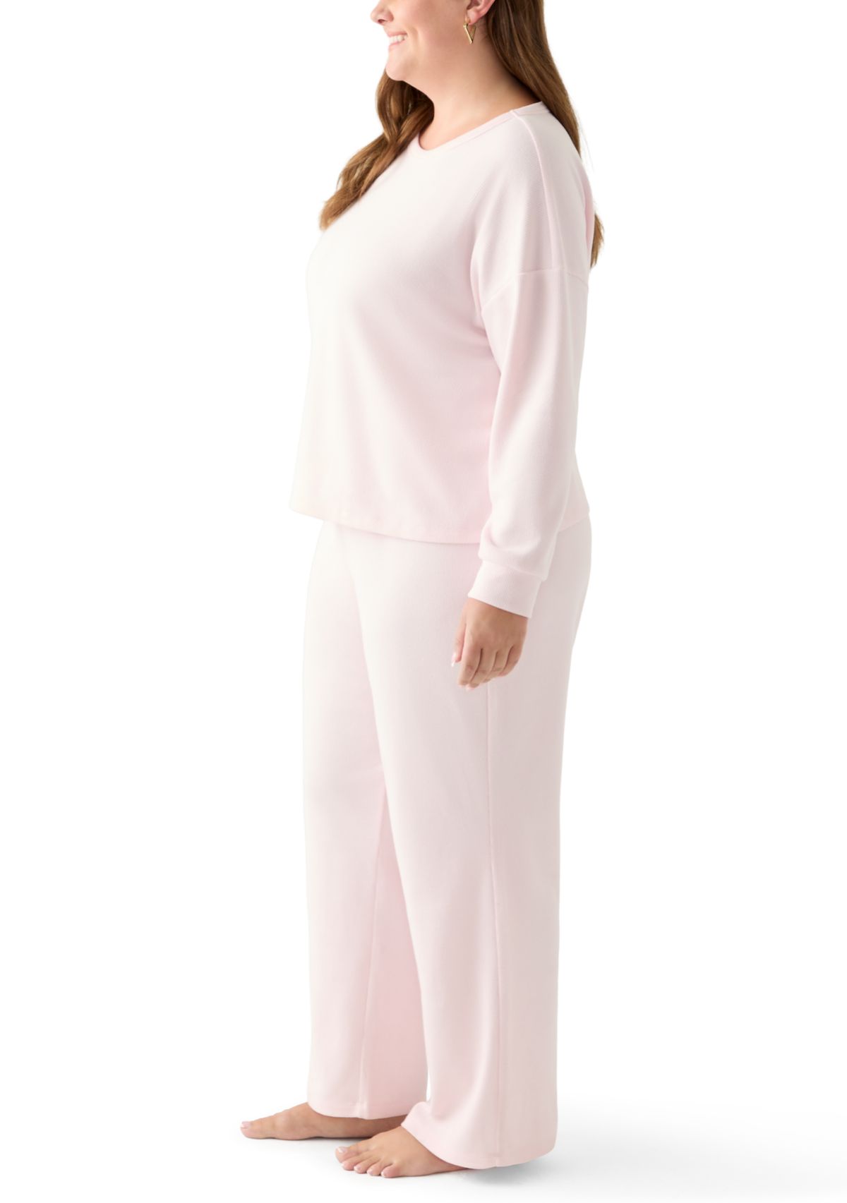 Womens Brushed Mini Thermal Pajama Set