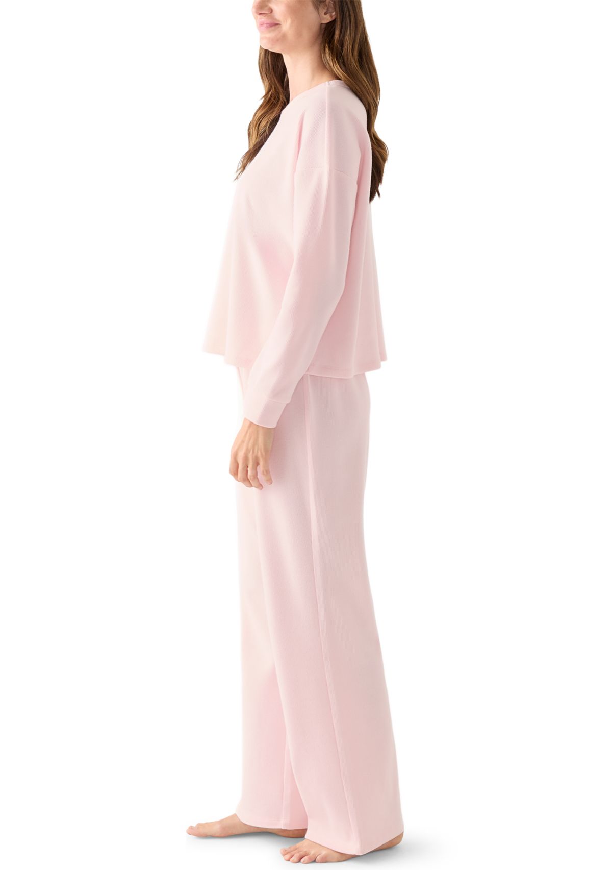 Womens Brushed Mini Thermal Pajama Set