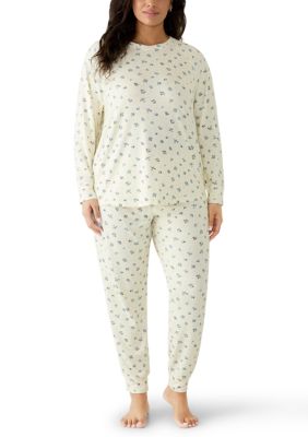 OLIVE + OAK Women's Brushed Knit Jogger Pajama Set