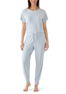 OLIVE + OAK Women's Short Sleeve and Jogger Set, Medium