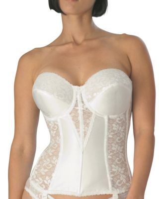 Carnival Creations Women's Lace Strples Bustier, White, 32 A