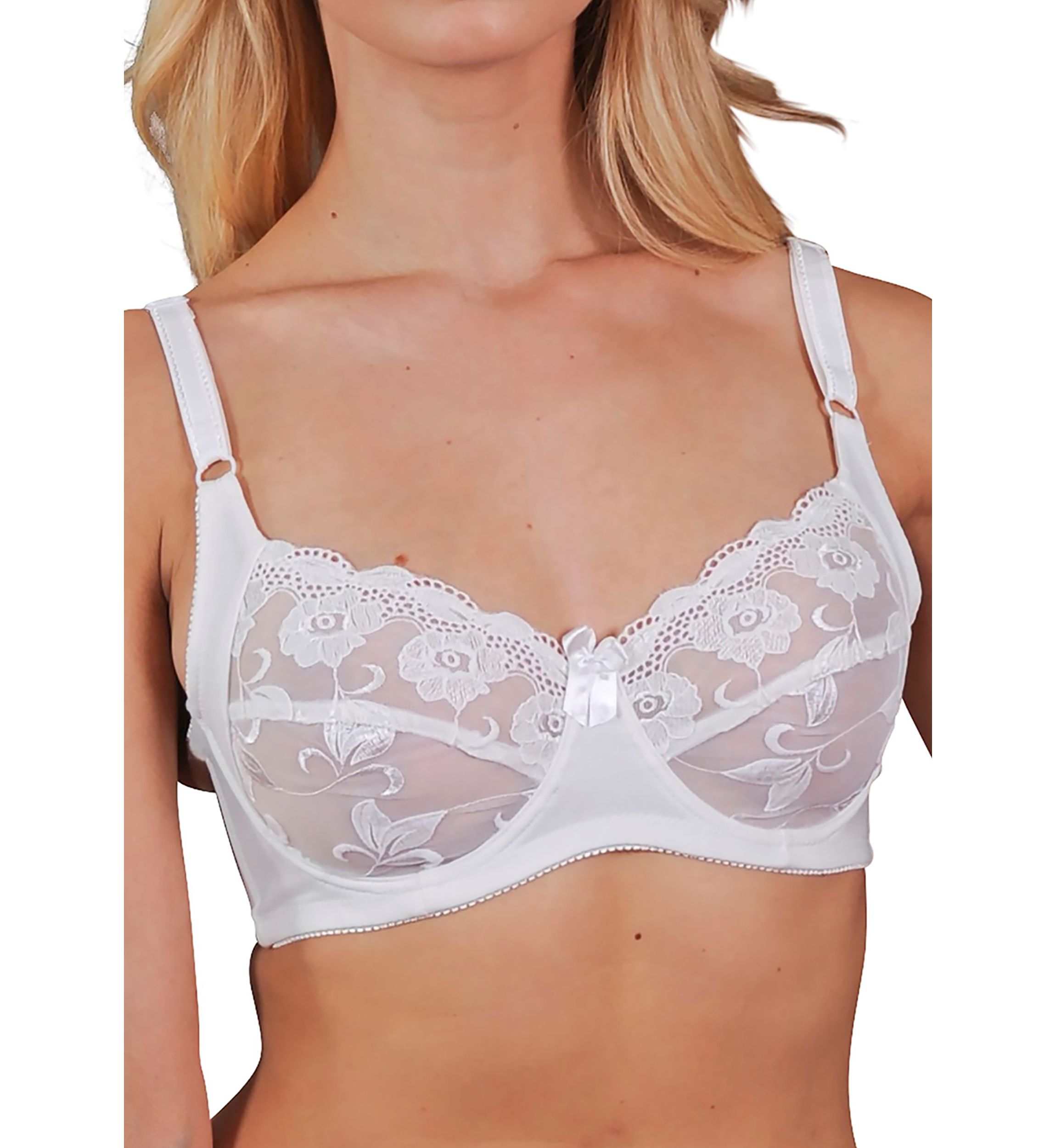 Elegant Floral Embroidery Bra