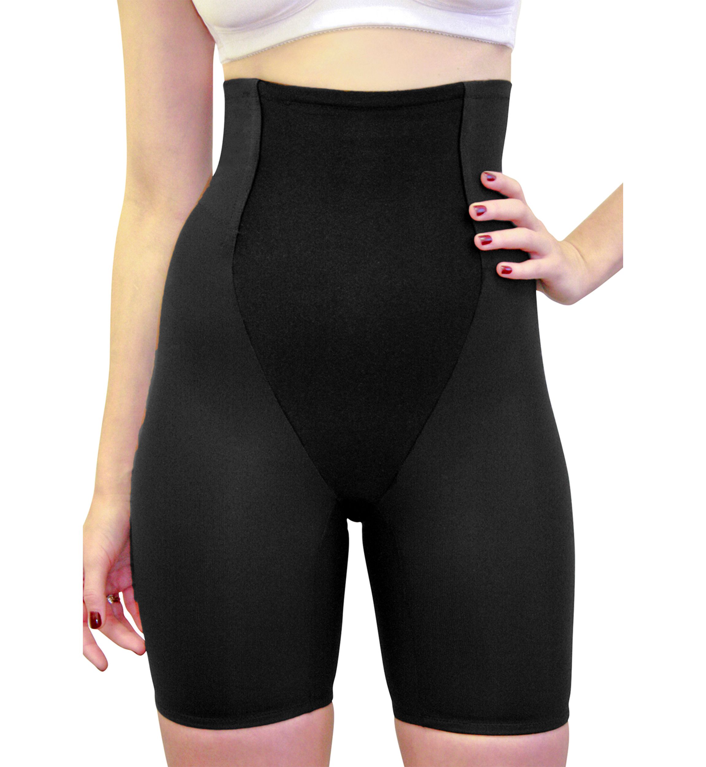 Plus Size Satin Front Control Leg Shaper