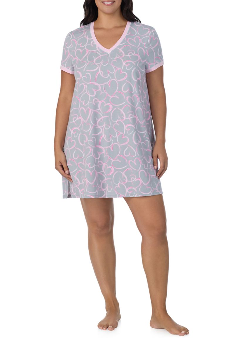Plus Size Short Sleeve Sleepshirt 