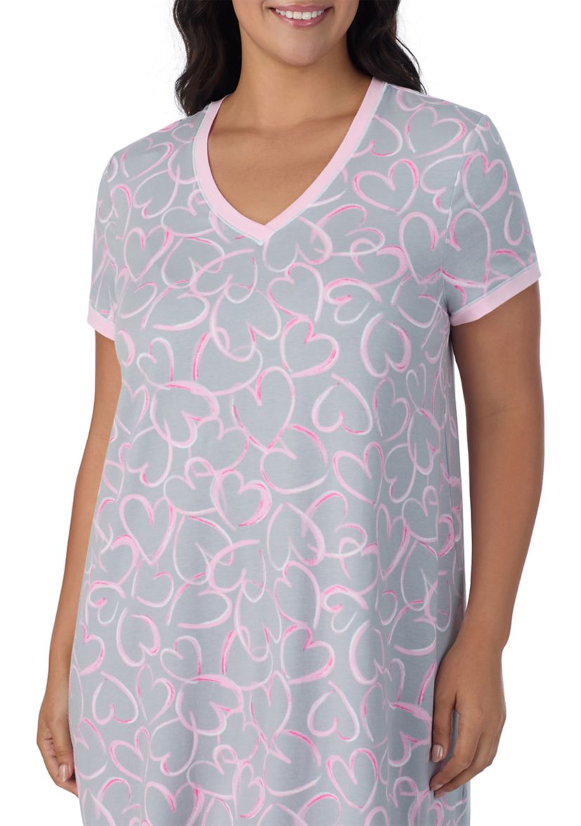 Plus Size Short Sleeve Sleepshirt 