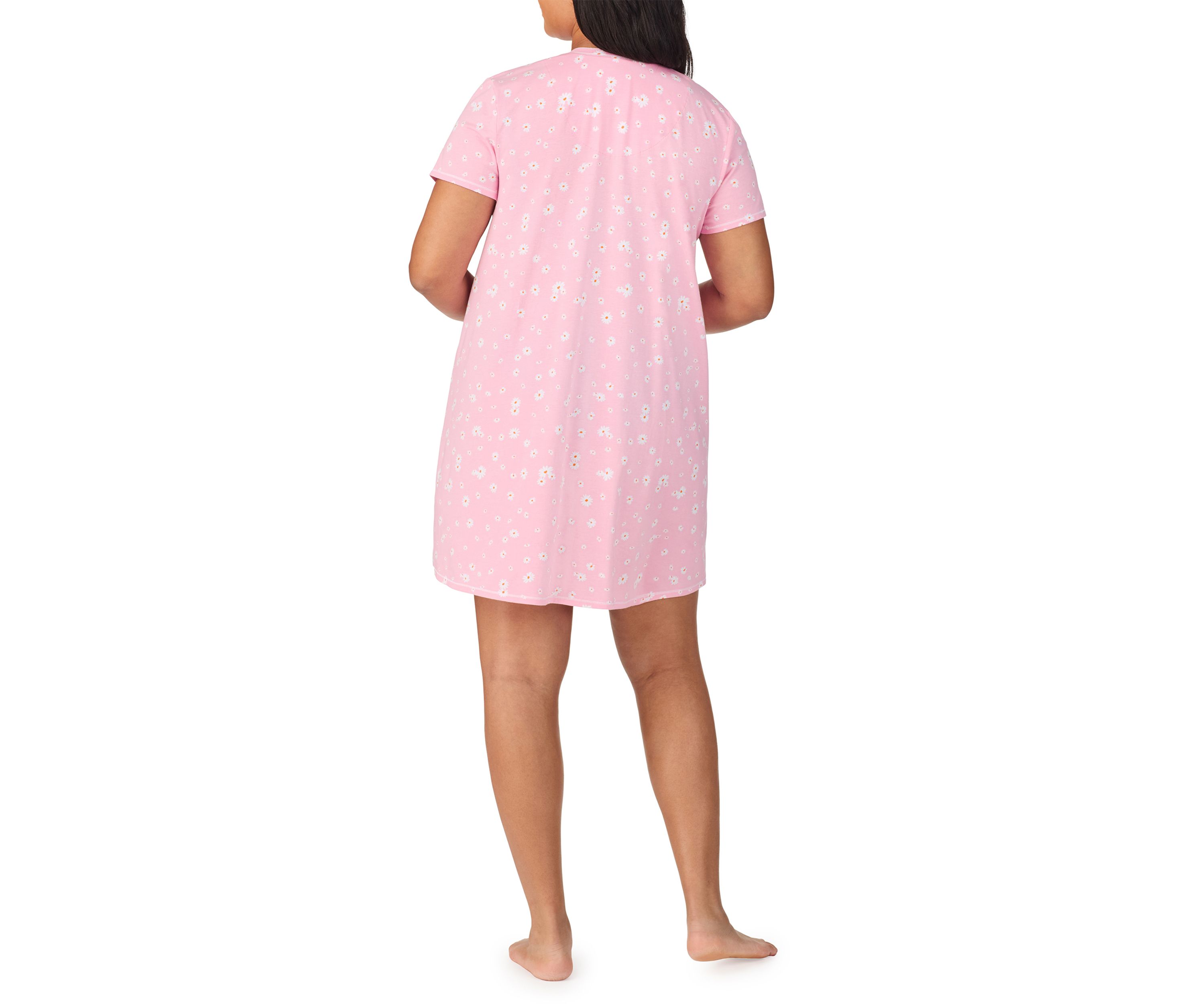 Plus Size   Short Sleeve Sleepshirt 