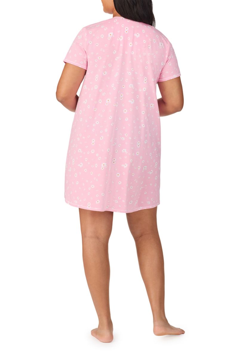 Plus Size   Short Sleeve Sleepshirt 