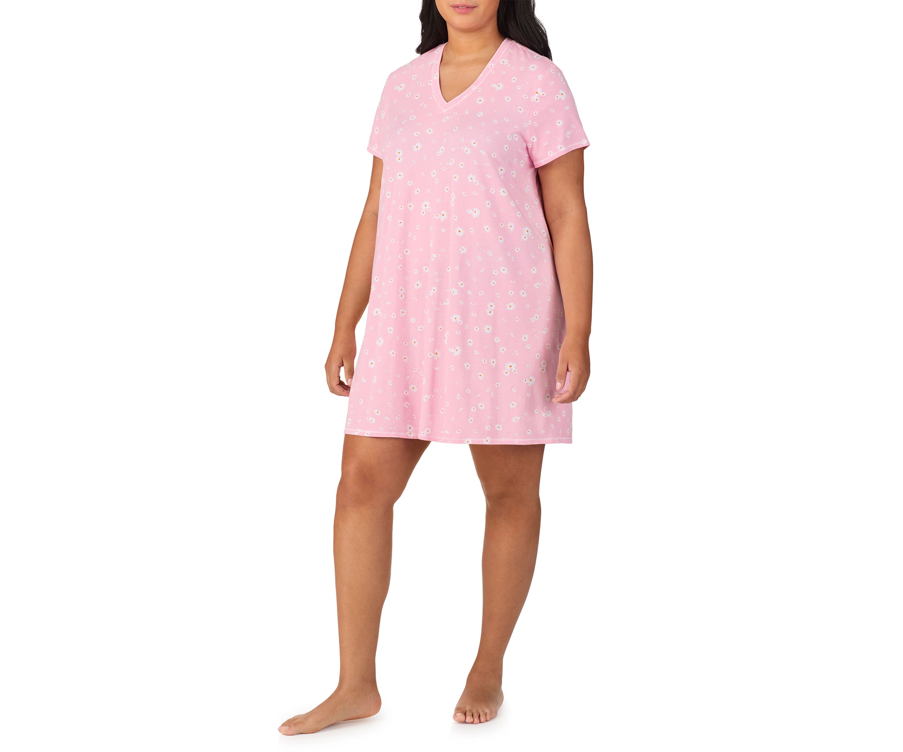 Plus Size   Short Sleeve Sleepshirt 