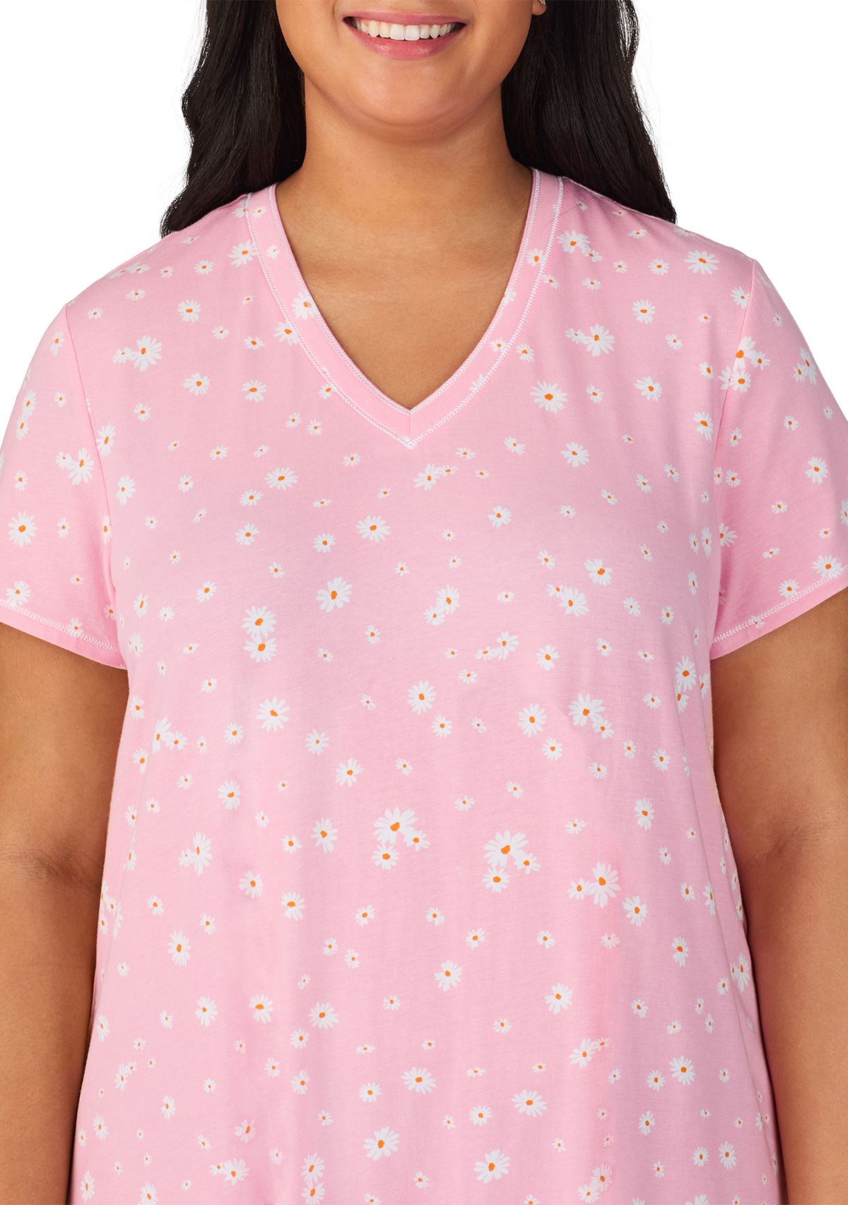 Plus Size   Short Sleeve Sleepshirt 