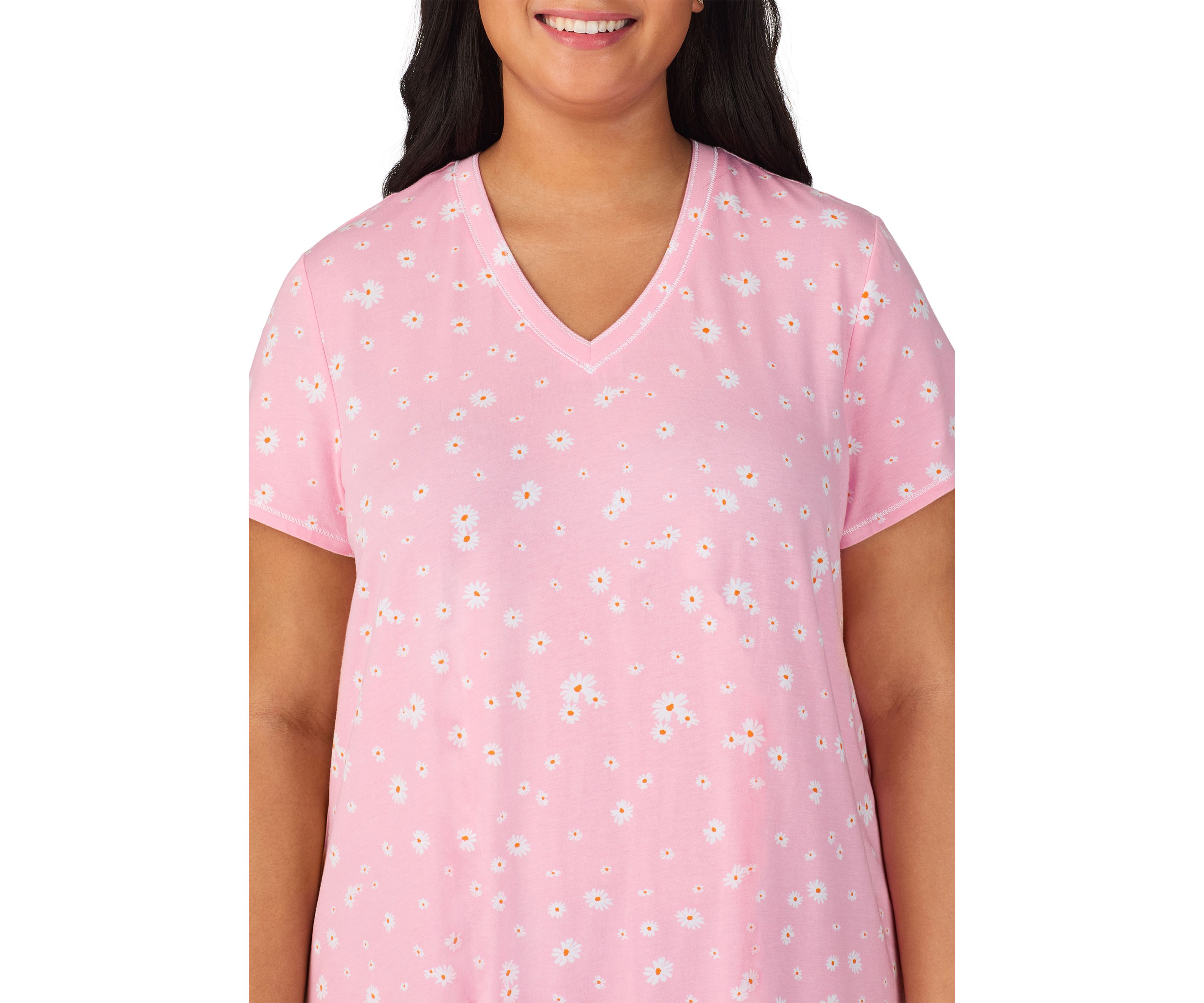 Plus Size   Short Sleeve Sleepshirt 