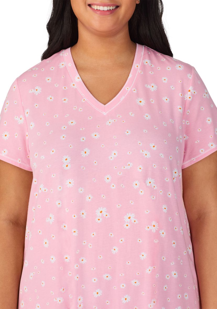 Plus Size   Short Sleeve Sleepshirt 