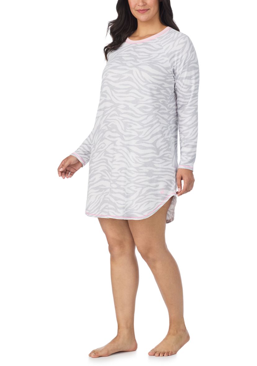 Plus Size Long Sleeve Sleepshirt 