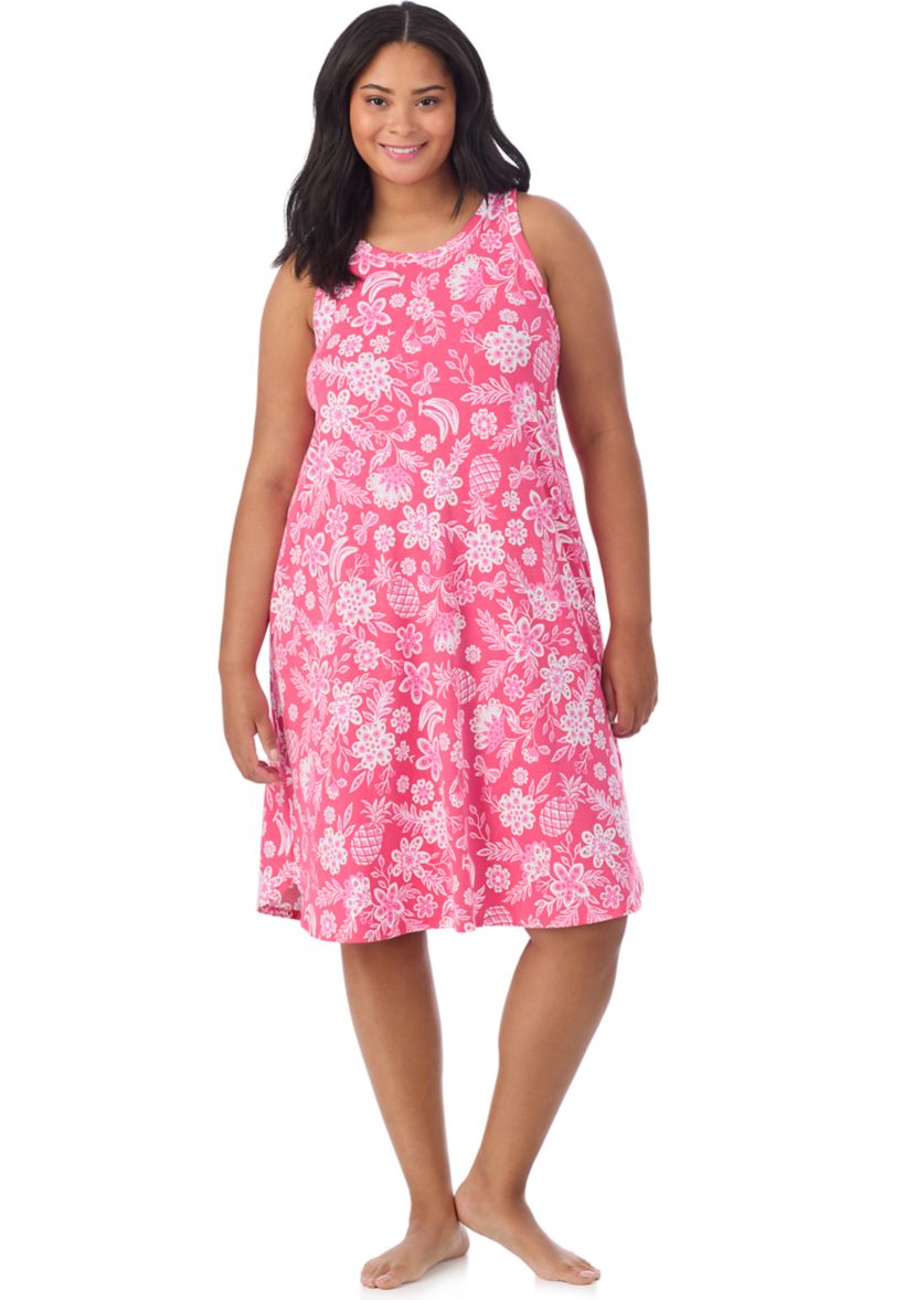 Plus Size Sleeveless Midi Gown