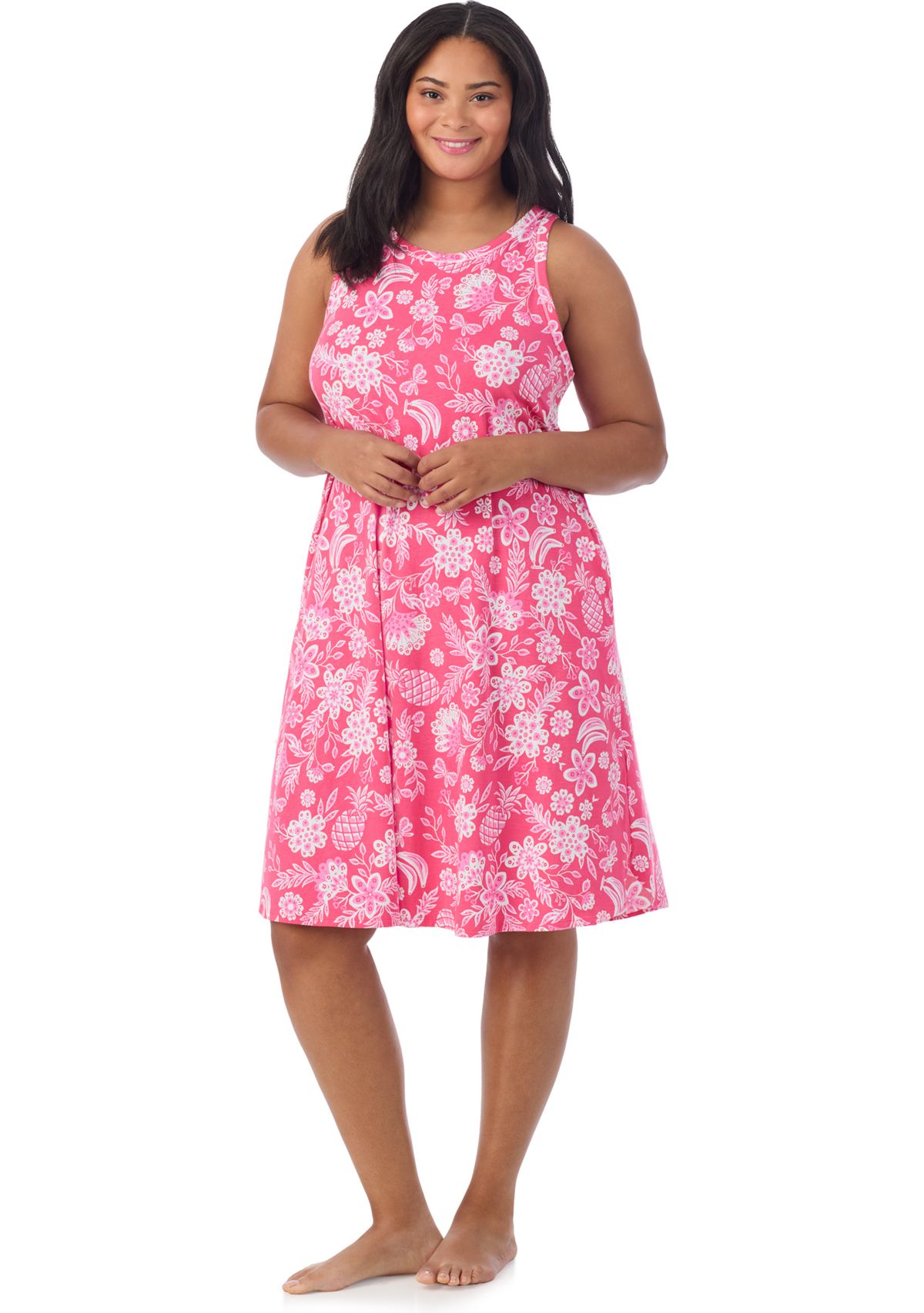 Plus Size Sleeveless Midi Gown