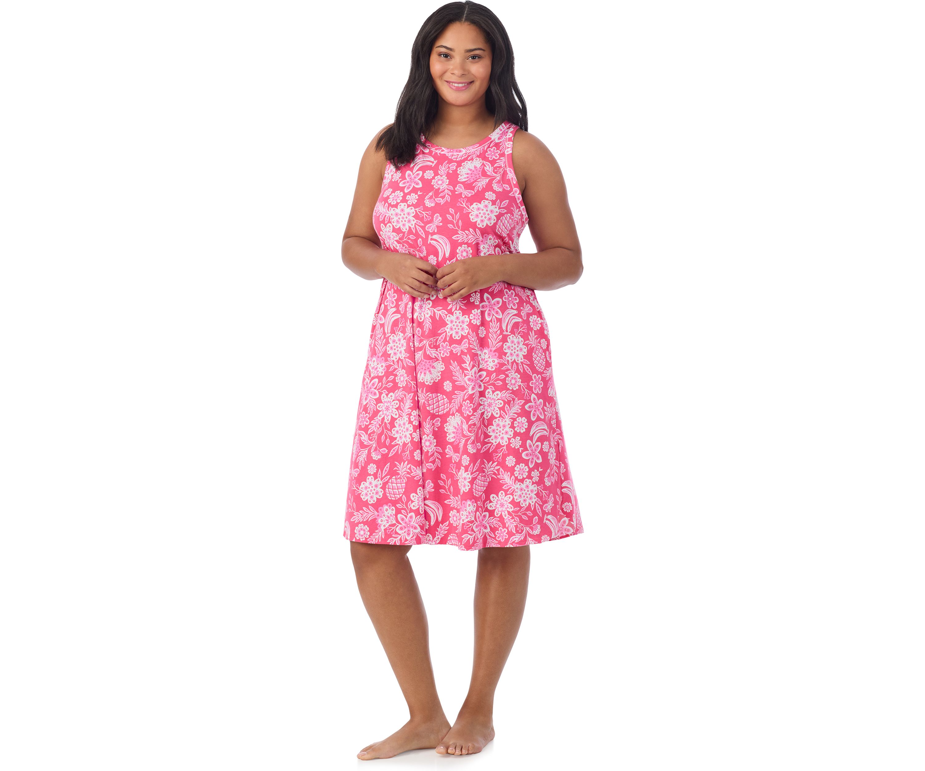 Plus Size Sleeveless Midi Gown