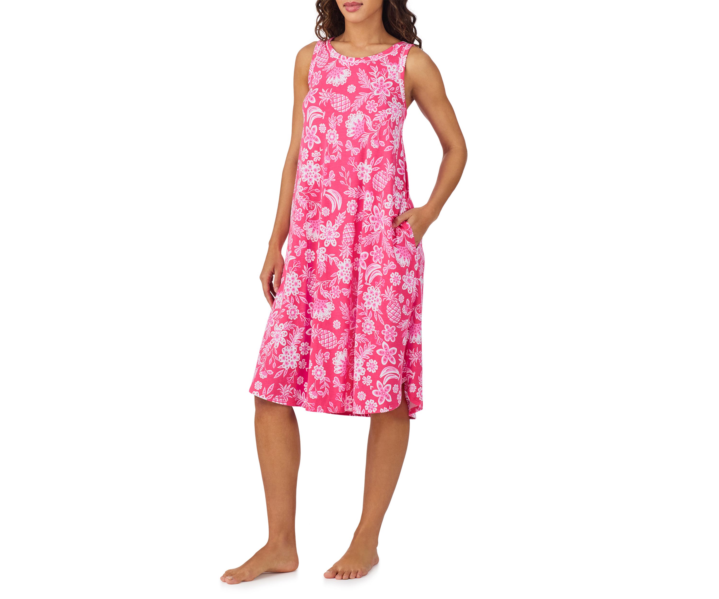Womens Sleeveless Midi Gown