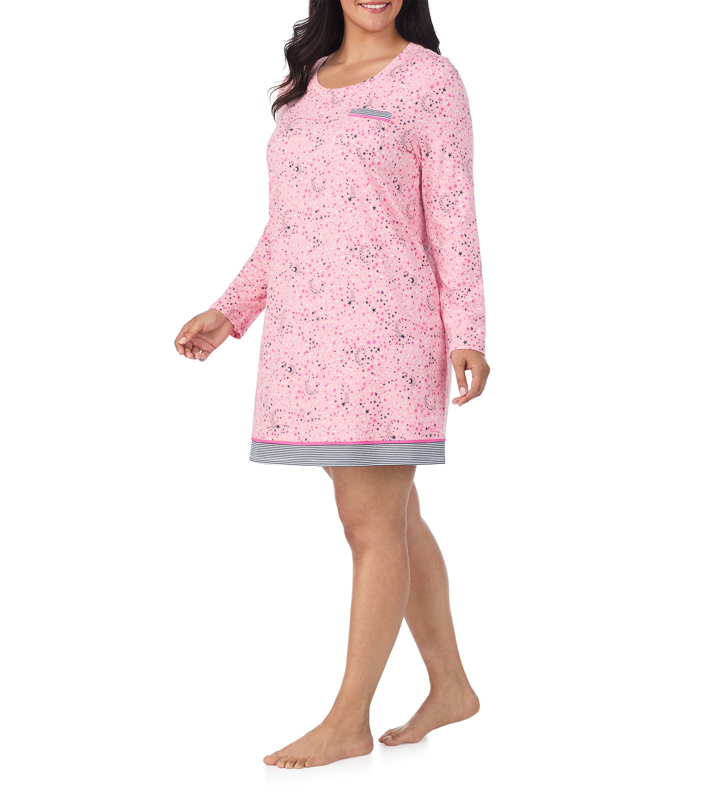 Plus Size Long Sleeve Chemise 