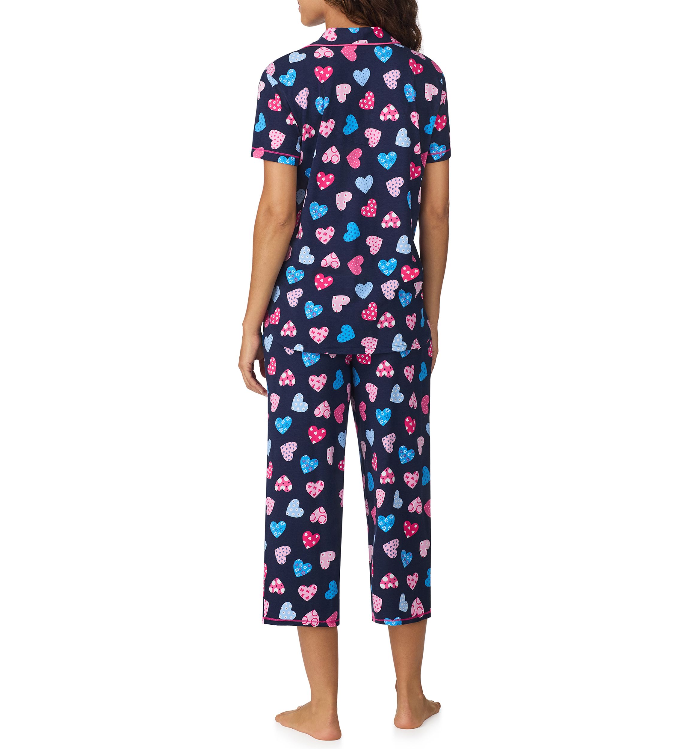 Short Sleeve Notch Pajama Set 