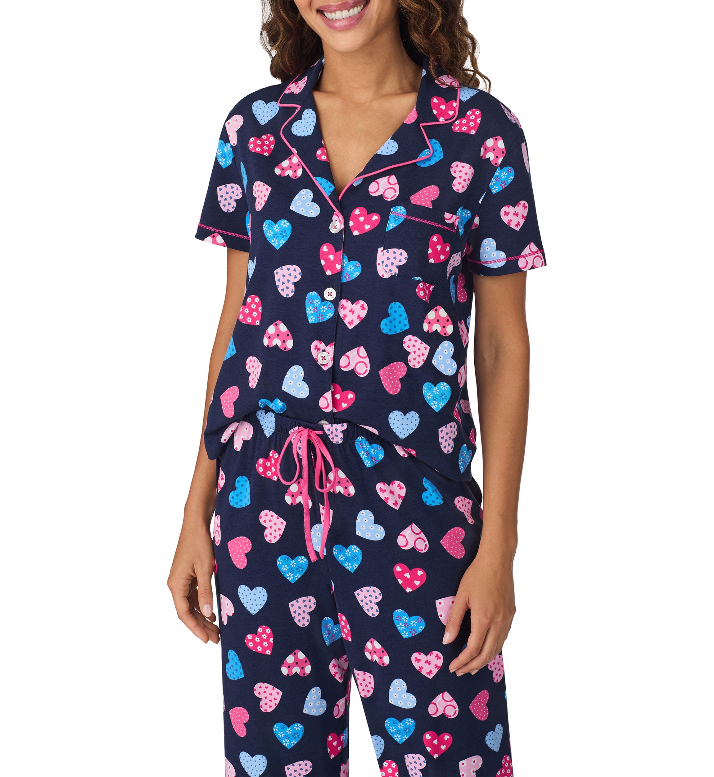 Short Sleeve Notch Pajama Set 