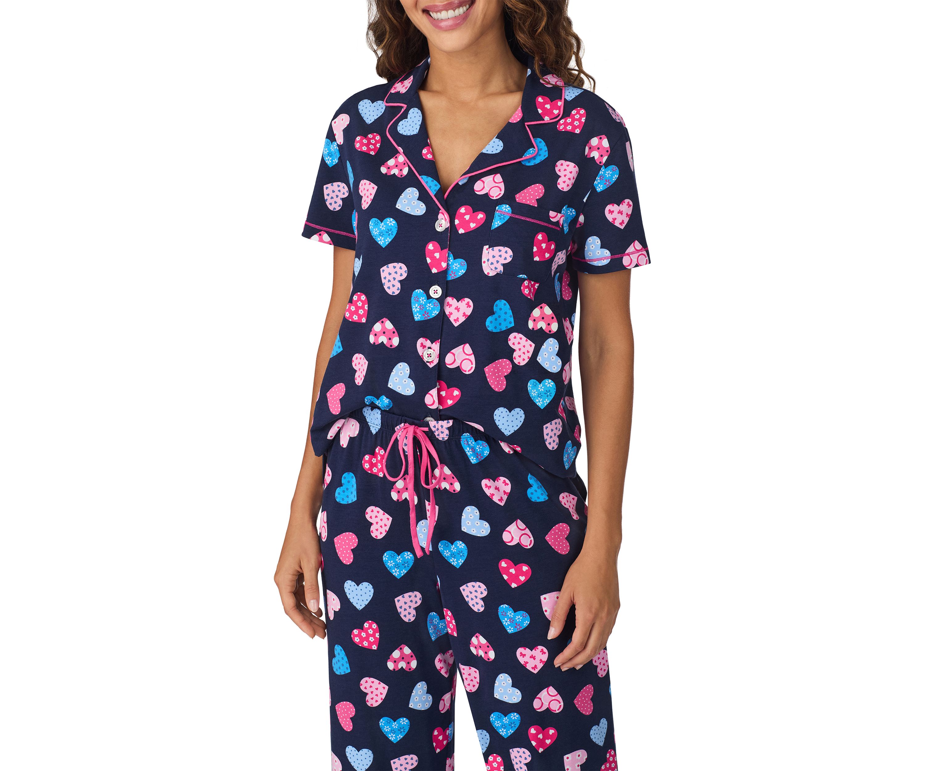 Short Sleeve Notch Pajama Set 