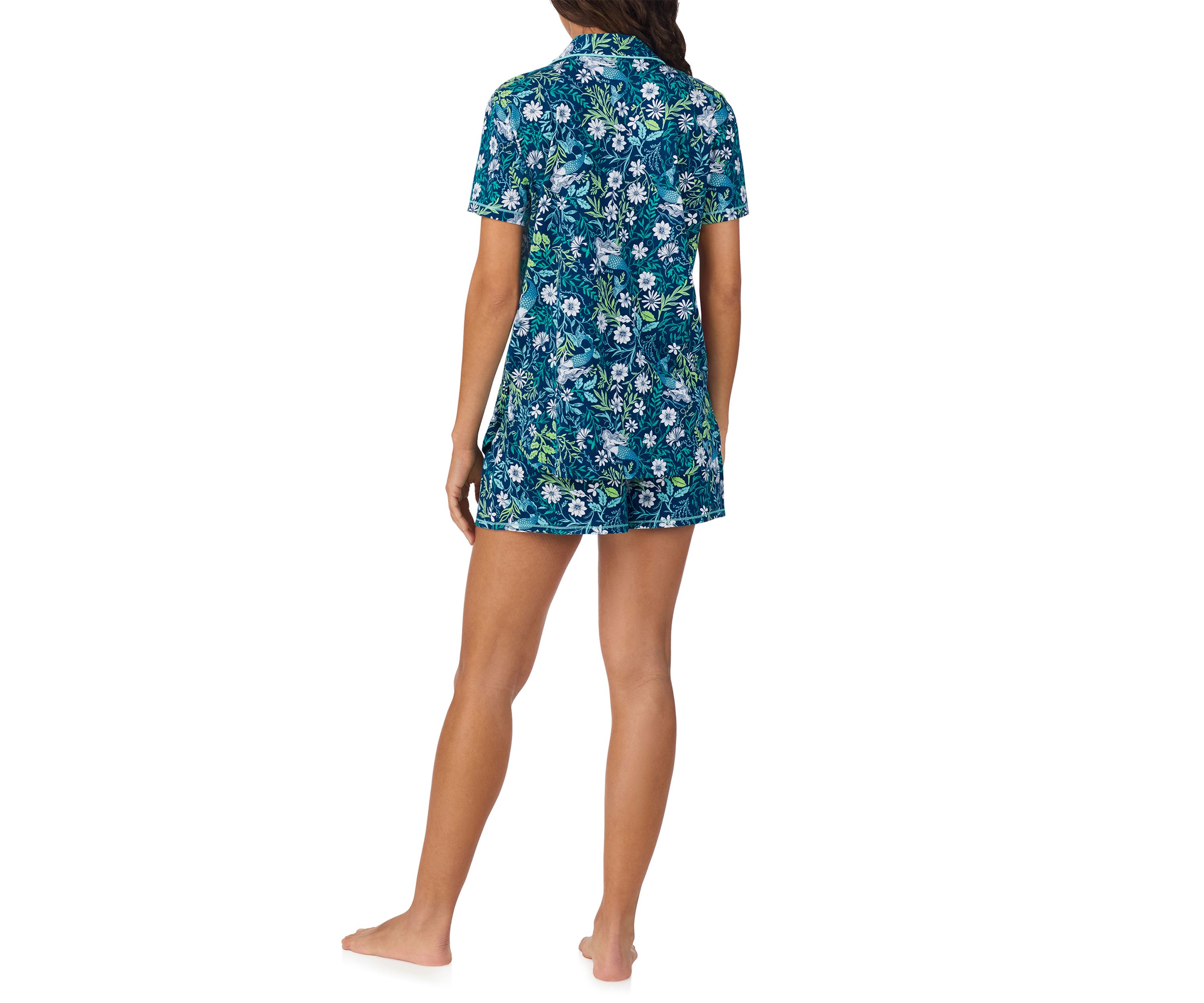 Short Sleeve Notch Collar Boxer PJ Set