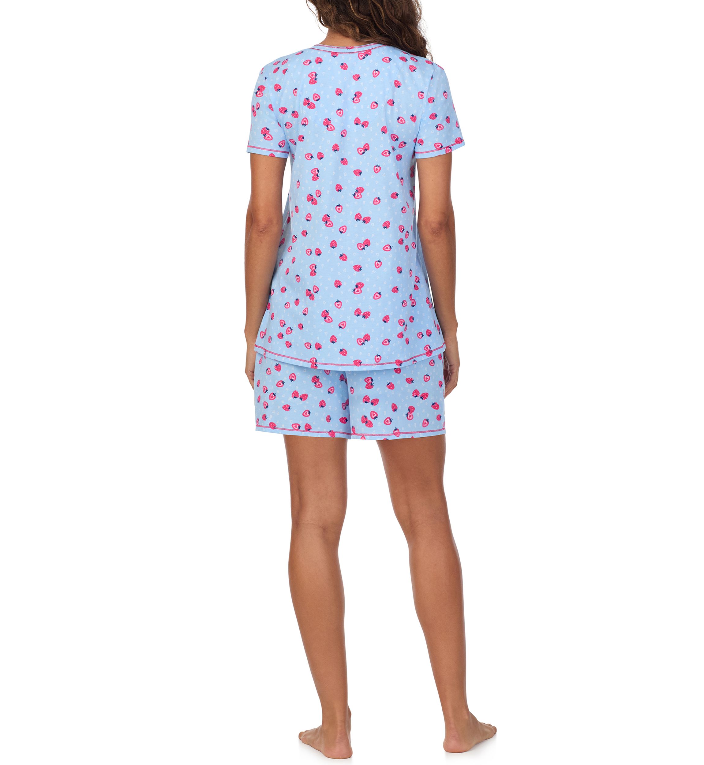 Printed V-Neck Pajama Set