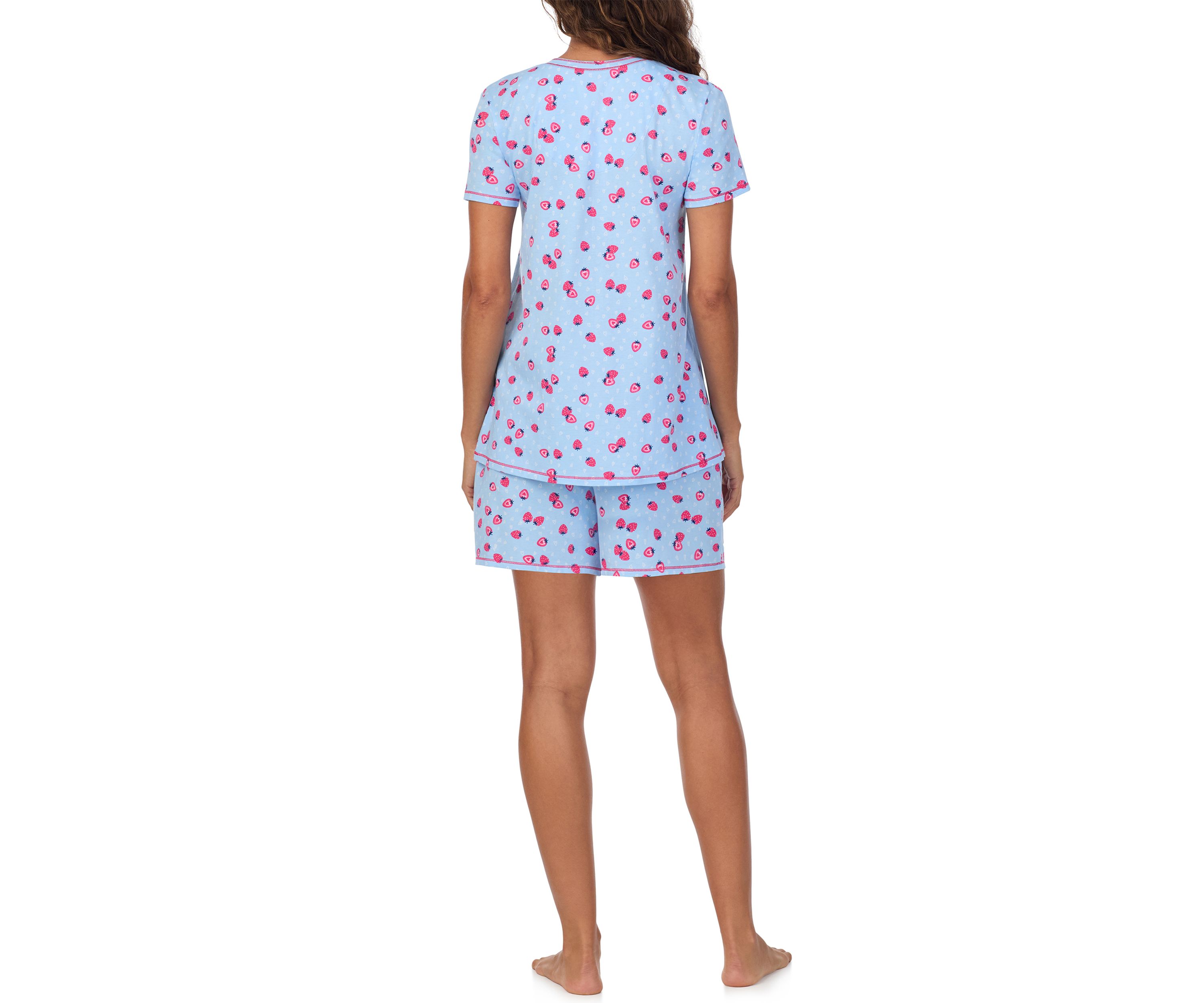 Printed V-Neck Pajama Set