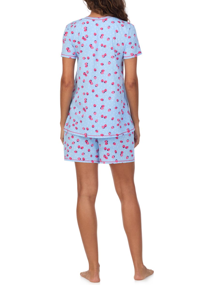 Printed V-Neck Pajama Set