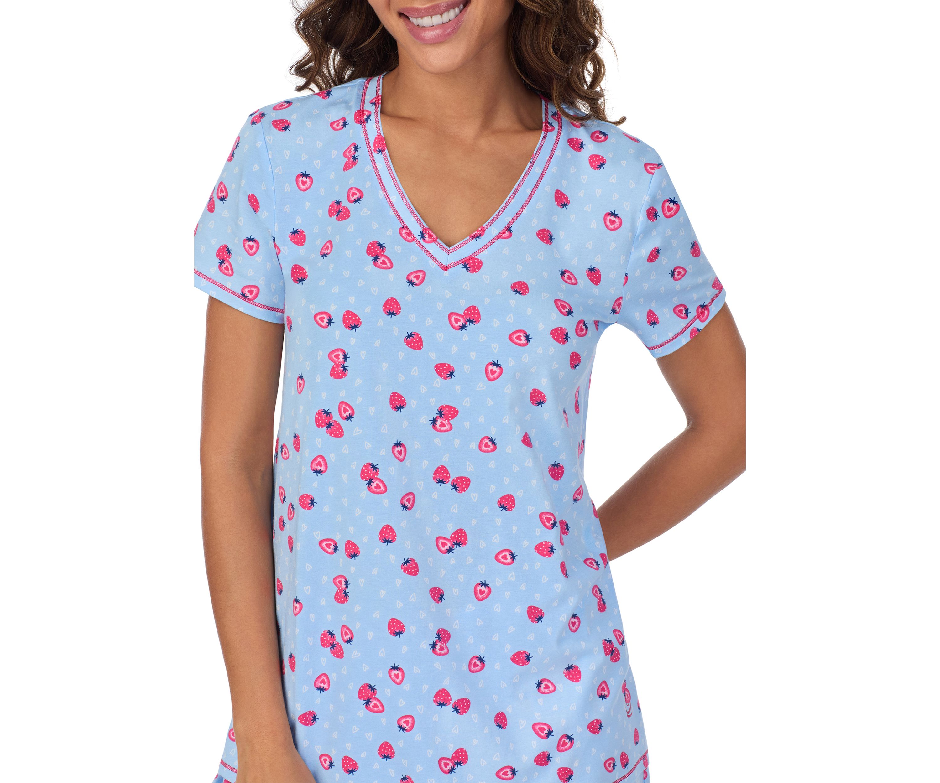 Printed V-Neck Pajama Set