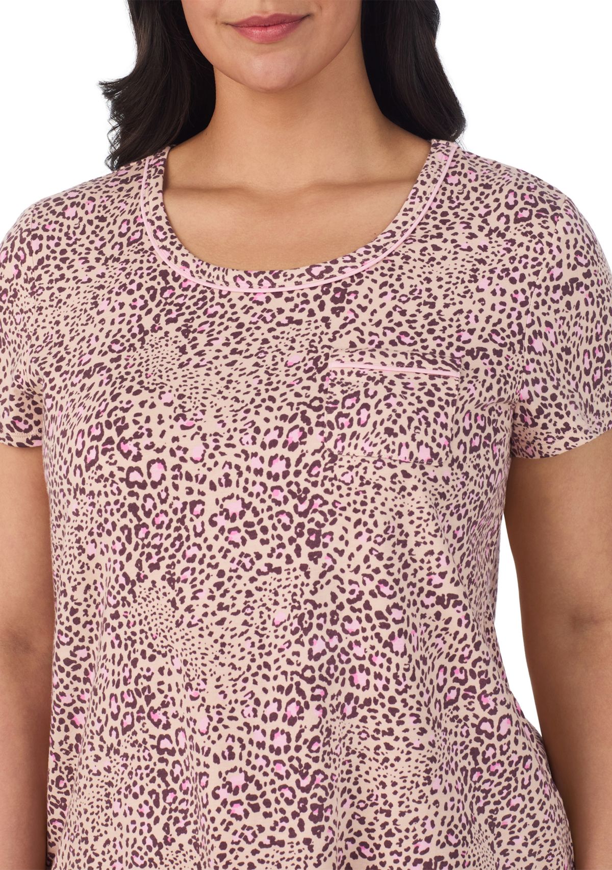 Short Sleeve Top and Cropped Pants Pajama Set