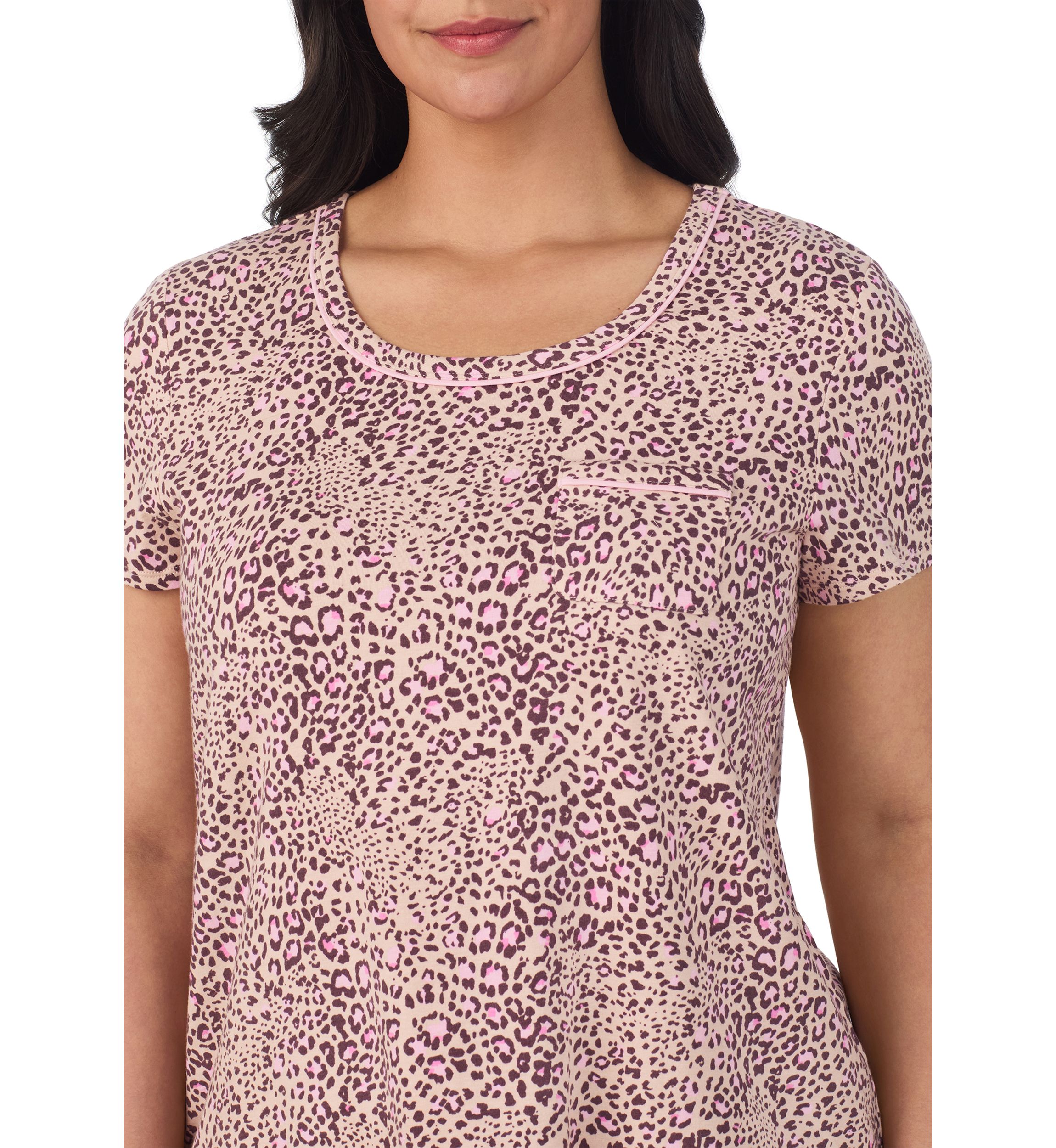 Short Sleeve Top and Cropped Pants Pajama Set