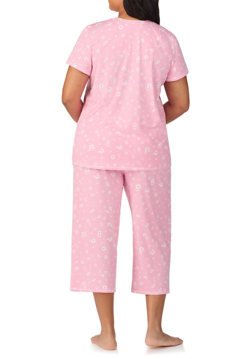 Plus Size Short Sleeve Top and Pant Set 