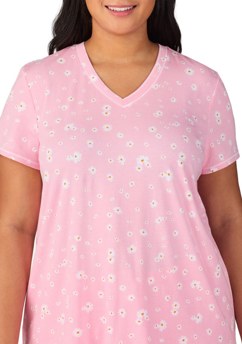 Plus Size Short Sleeve Top and Pant Set 