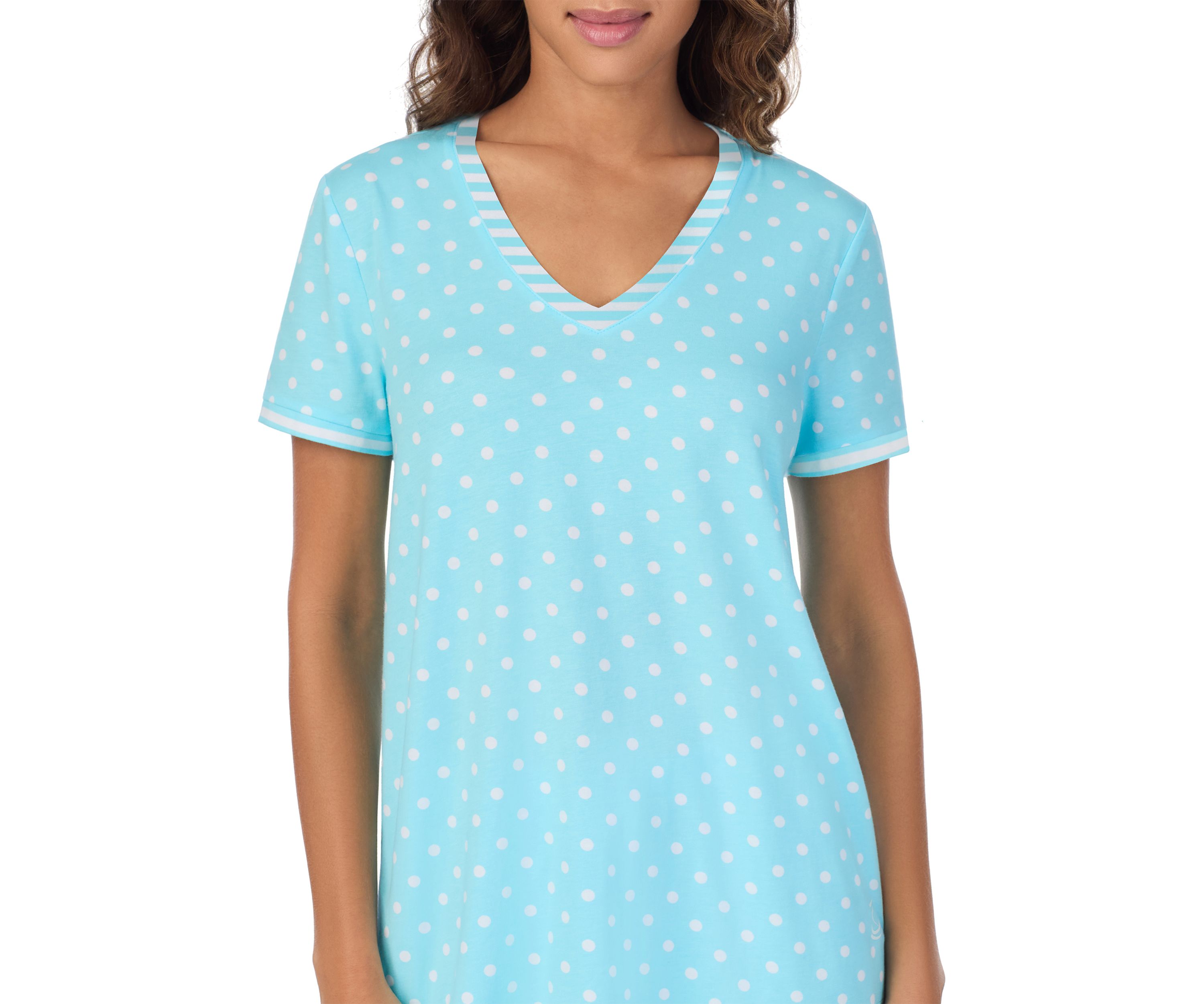 Cropped V-Neck Pajama Set