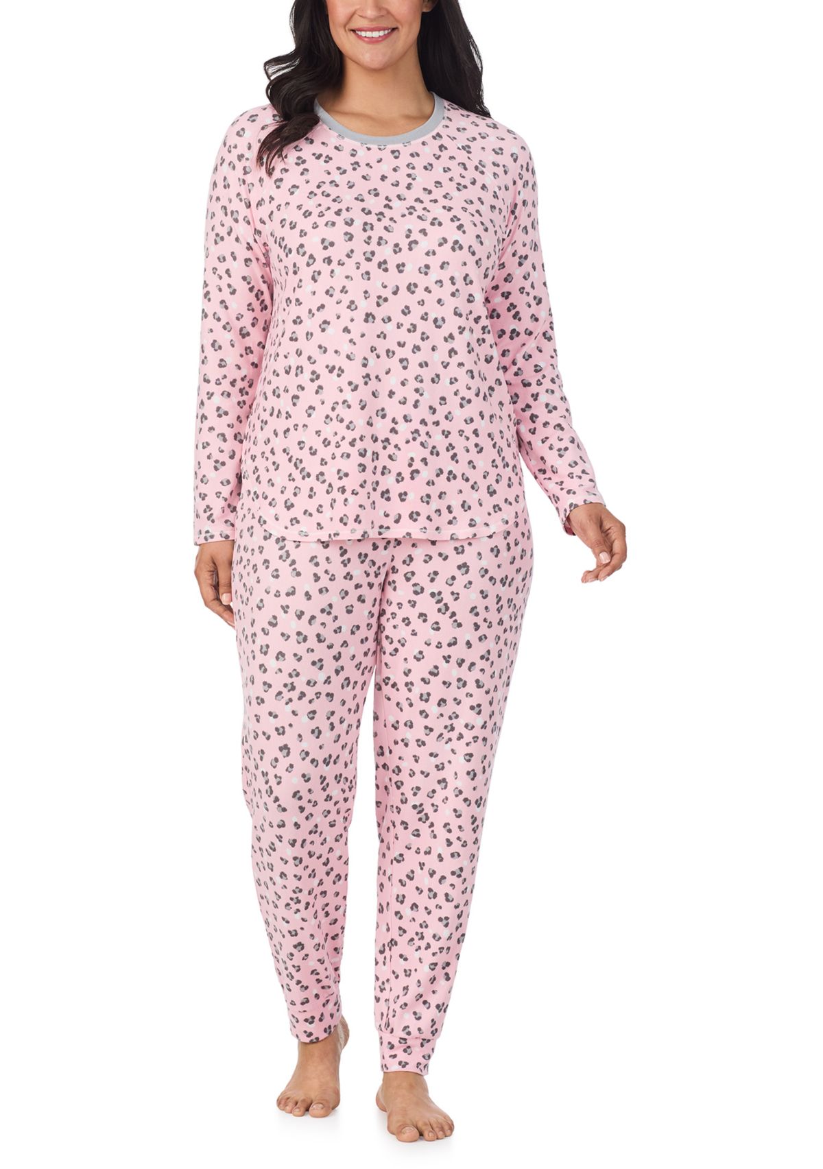 Plus Size Long Sleeve Jogger Pajama Set 