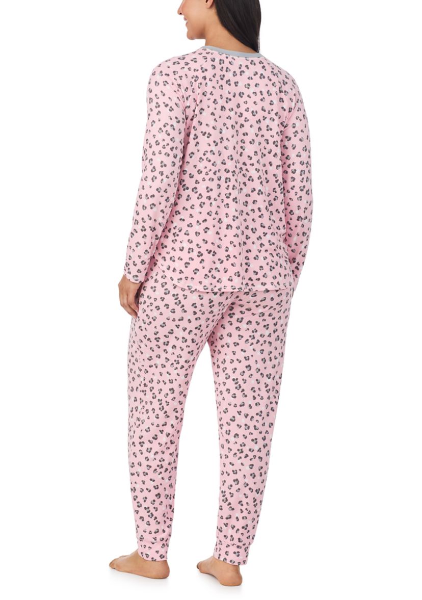 Plus Size Long Sleeve Jogger Pajama Set 